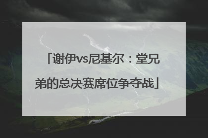 谢伊vs尼基尔：堂兄弟的总决赛席位争夺战